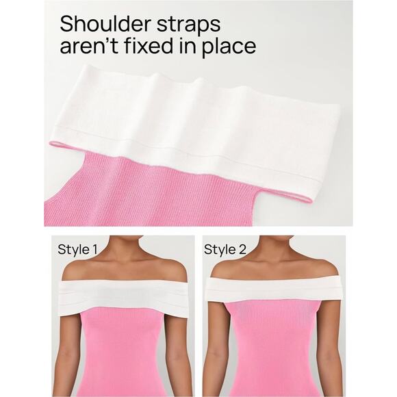 ZESICA Sweater Dress Womens Size S Off The Shoulder Ribbed Knit Sleeveless Maxi - Picture 3 of 8